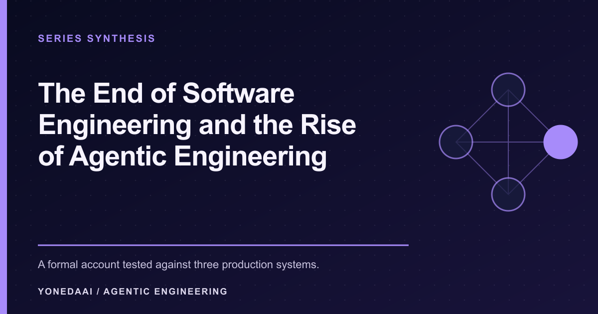 The End of Software Engineering and the Rise of Agentic Engineering paper preview